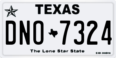 TX license plate DNO7324