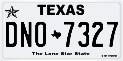 TX license plate DNO7327