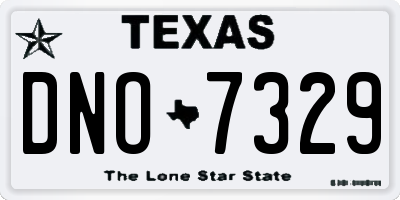 TX license plate DNO7329