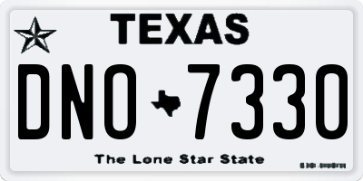 TX license plate DNO7330