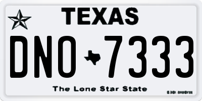 TX license plate DNO7333
