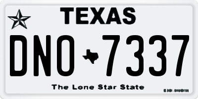 TX license plate DNO7337