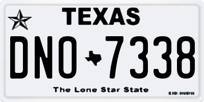 TX license plate DNO7338