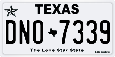 TX license plate DNO7339