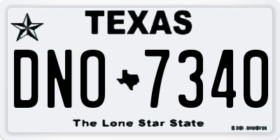 TX license plate DNO7340
