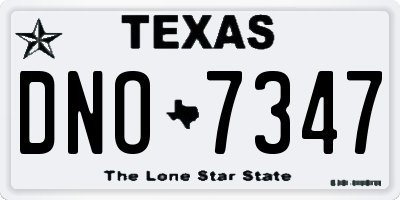 TX license plate DNO7347