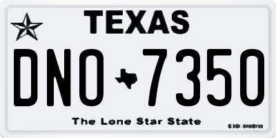 TX license plate DNO7350