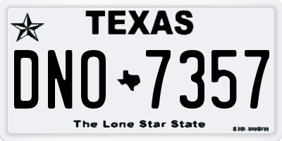 TX license plate DNO7357