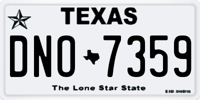 TX license plate DNO7359