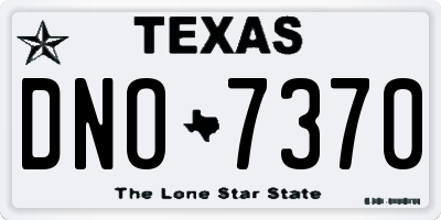 TX license plate DNO7370