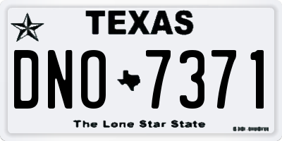 TX license plate DNO7371