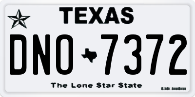 TX license plate DNO7372
