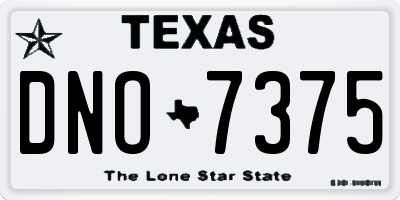 TX license plate DNO7375