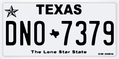 TX license plate DNO7379