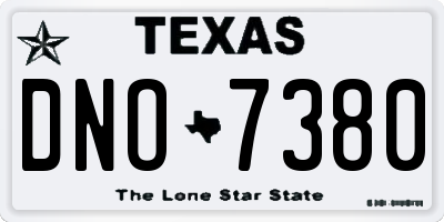 TX license plate DNO7380