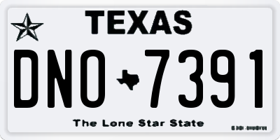 TX license plate DNO7391