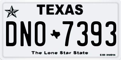TX license plate DNO7393
