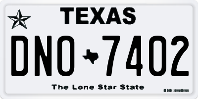 TX license plate DNO7402