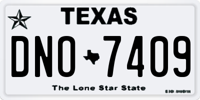 TX license plate DNO7409