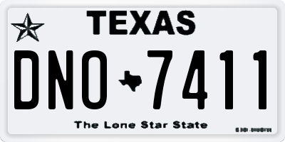 TX license plate DNO7411