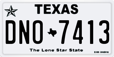 TX license plate DNO7413