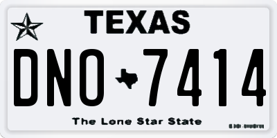 TX license plate DNO7414