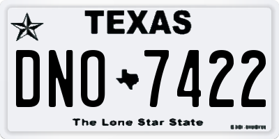 TX license plate DNO7422
