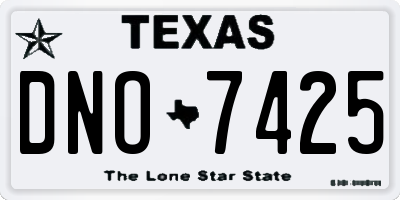 TX license plate DNO7425