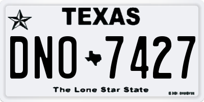 TX license plate DNO7427