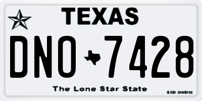 TX license plate DNO7428
