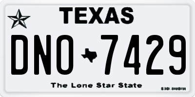 TX license plate DNO7429