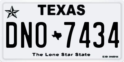 TX license plate DNO7434