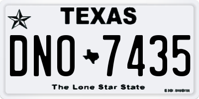 TX license plate DNO7435