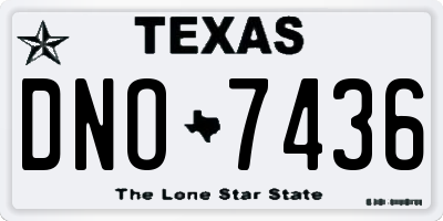 TX license plate DNO7436