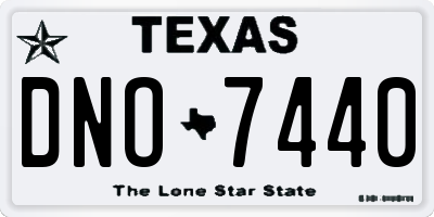 TX license plate DNO7440