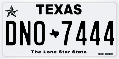 TX license plate DNO7444