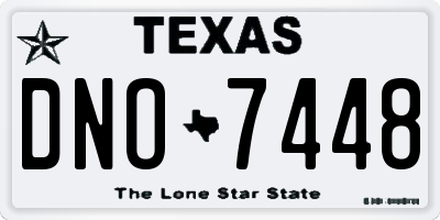 TX license plate DNO7448