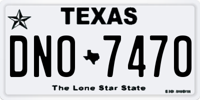 TX license plate DNO7470