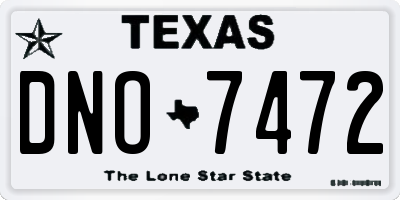 TX license plate DNO7472