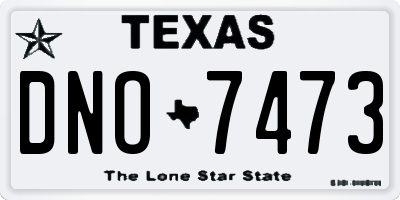 TX license plate DNO7473
