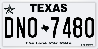 TX license plate DNO7480