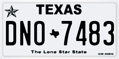 TX license plate DNO7483