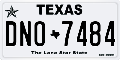 TX license plate DNO7484