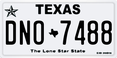 TX license plate DNO7488