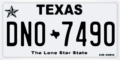 TX license plate DNO7490