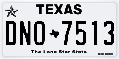 TX license plate DNO7513