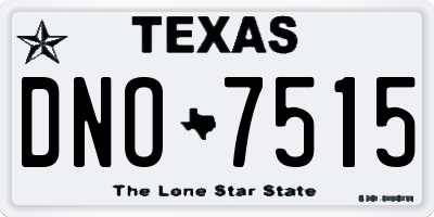 TX license plate DNO7515