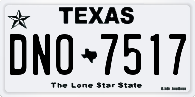 TX license plate DNO7517