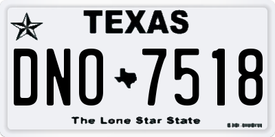 TX license plate DNO7518