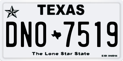 TX license plate DNO7519